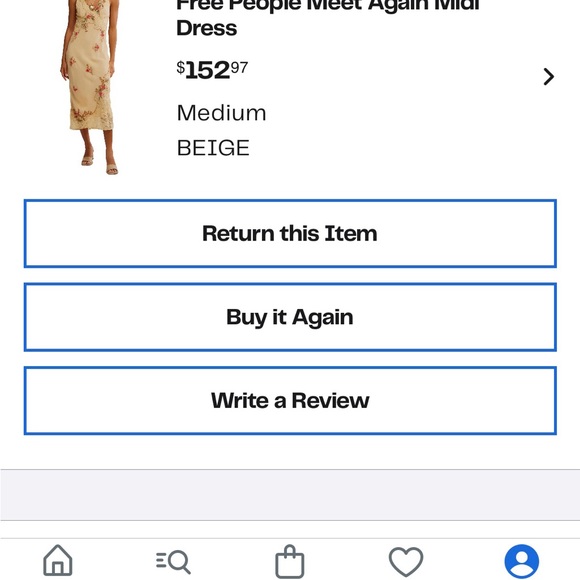 Free People Cream Floral Midi Dress, meet again - Picture 9 of 9